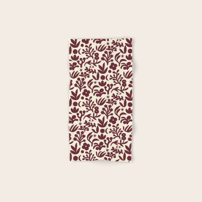 Floral shapes Pattern 01 Bath Towel Gallery Image 1