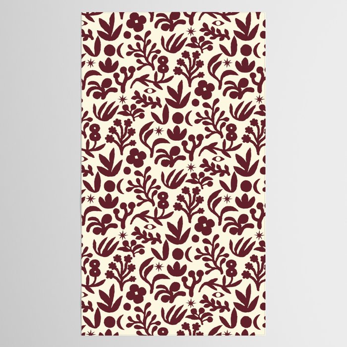 Floral shapes Pattern 01 Tablecloth Gallery Image 2