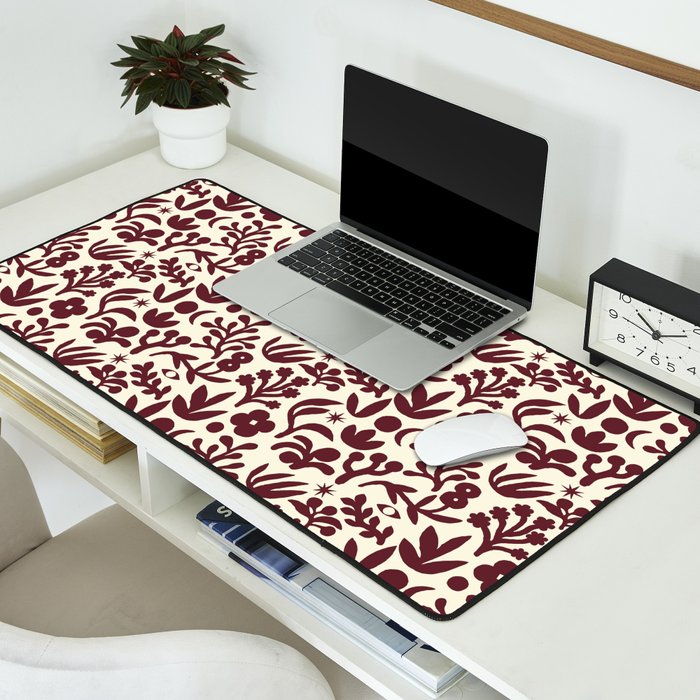 Floral shapes Pattern 01 Desk Mat Gallery Image 2