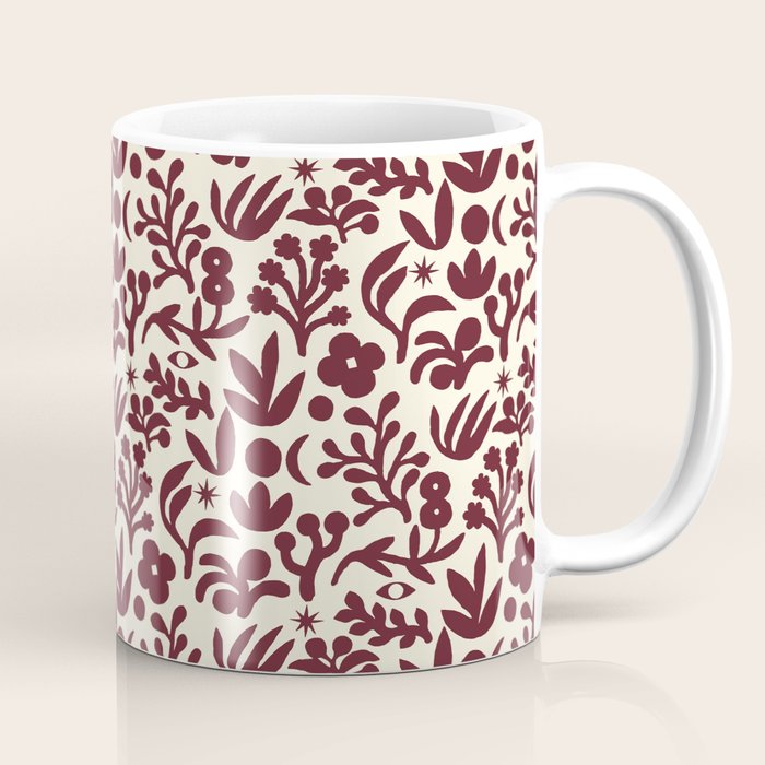 Floral shapes Pattern 01 Coffee Mug Gallery Image 1