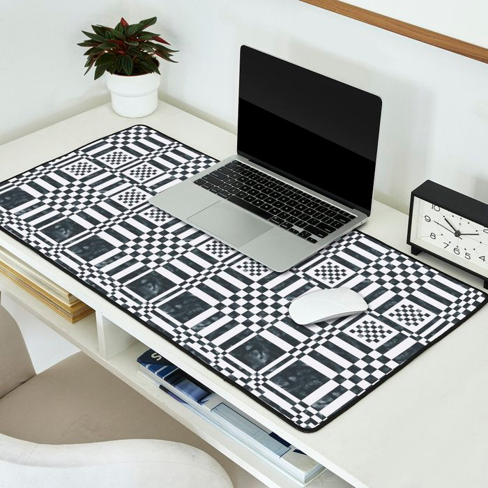 Structured Lines Grid Desk Mat Gallery Image 2