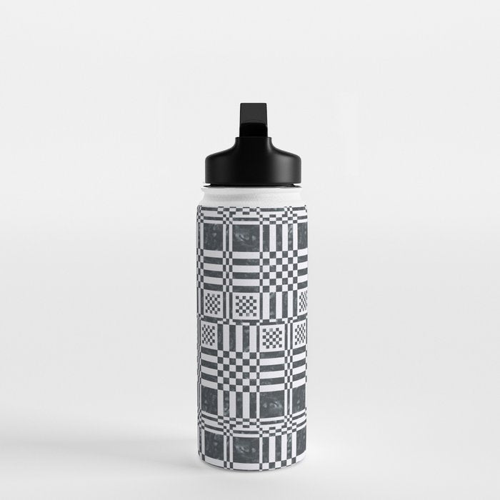 Structured Lines Grid Water Bottle Gallery Image 3