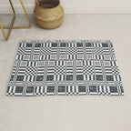 Structured Lines Grid Rug Gallery Image 1
