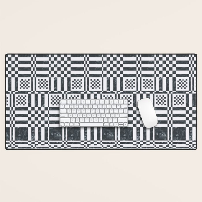Structured Lines Grid Desk Mat Gallery Image 1