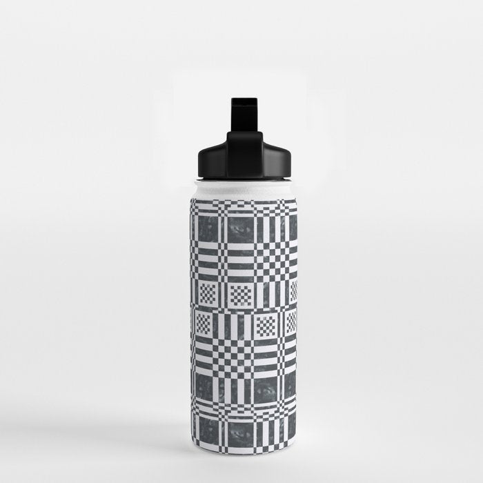 Structured Lines Grid Water Bottle Gallery Image 2