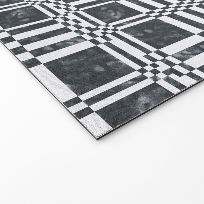 Structured Lines Grid Welcome Mat Gallery Image 2