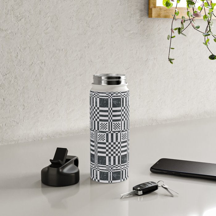 Structured Lines Grid Water Bottle Gallery Image 4