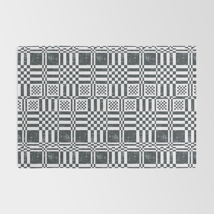 Structured Lines Grid Rug Gallery Image 2