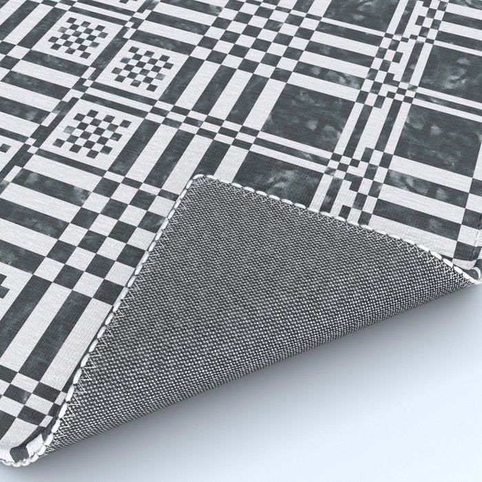 Structured Lines Grid Rug Gallery Image 4