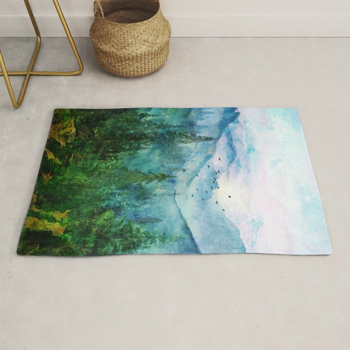 Spring Mountainscape Rug Gallery Image 1