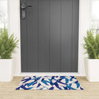 Gum leaves pattern in blue Welcome Mat Gallery Image 3