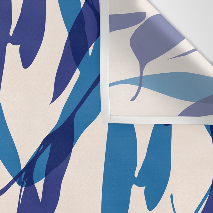 Gum leaves pattern in blue Wall Tapestry Gallery Image 3