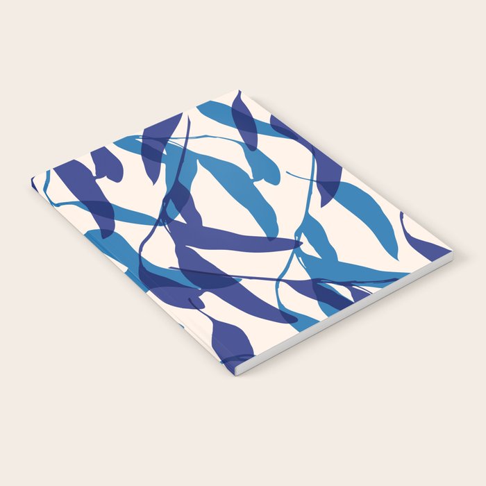 Gum leaves pattern in blue Notebook Gallery Image 1