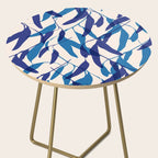 Gum leaves pattern in blue Side Table Gallery Image 2