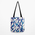 Gum leaves pattern in blue Tote Bag Gallery Image 2