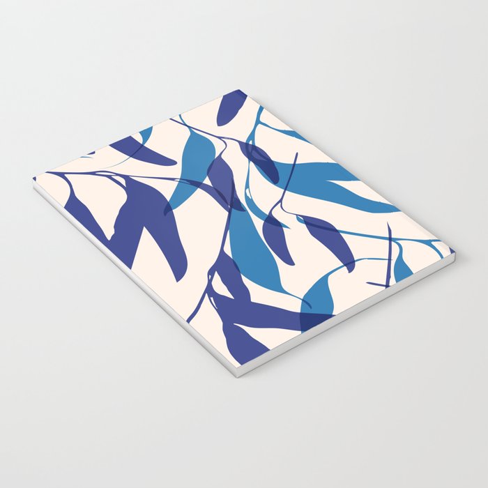 Gum leaves pattern in blue Notebook Gallery Image 3