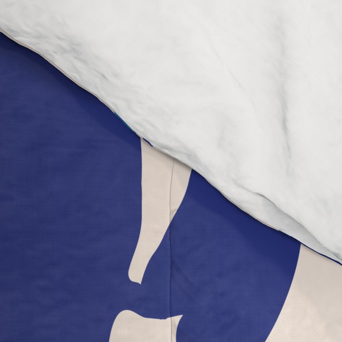 Gum leaves pattern in blue Comforter Gallery Image 4