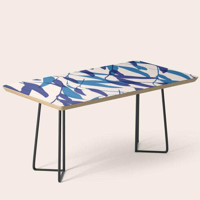 Gum leaves pattern in blue Coffee Table Gallery Image 1