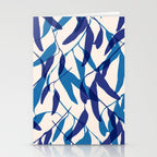 Gum leaves pattern in blue Stationery Card Gallery Image 2