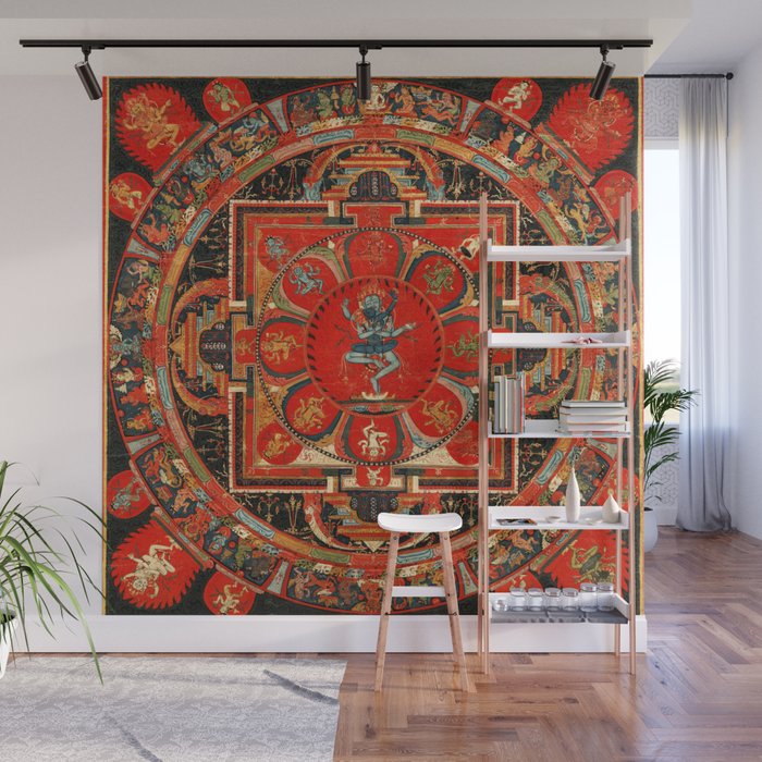 Shri Hevajra Nine Deity Manadala Wall Mural Gallery Image 1