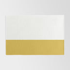 Mustard Yellow and White Solid Color Block Rug Gallery Image 2