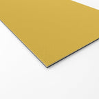 Mustard Yellow and White Solid Color Block Welcome Mat Gallery Image 2