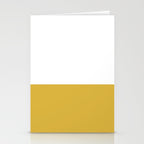 Mustard Yellow and White Solid Color Block Stationery Card Gallery Image 2