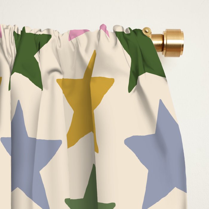 Vintage Stars Window Curtain Gallery Image 2
