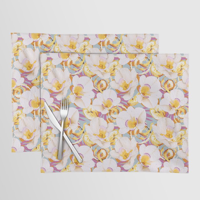Lemons among the exotic flowers 4 Placemat Gallery Image 1