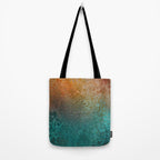 Teal and Copper Rust in Vintage Aesthetic Grunge Tote Bag Gallery Image 2