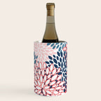 Modern Floral Prints, Coral and Navy Wine Chiller Gallery Image 2