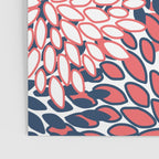 Modern Floral Prints, Coral and Navy Poster Gallery Image 3