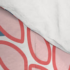 Modern Floral Prints, Coral and Navy Comforter Gallery Image 4