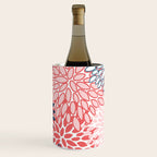 Modern Floral Prints, Coral and Navy Wine Chiller Gallery Image 3