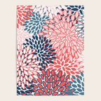 Modern Floral Prints, Coral and Navy Poster Gallery Image 4