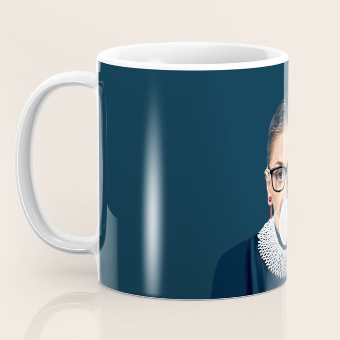 Ruth Bader Ginsburg Blowing White Bubble gum Coffee Mug Gallery Image 3