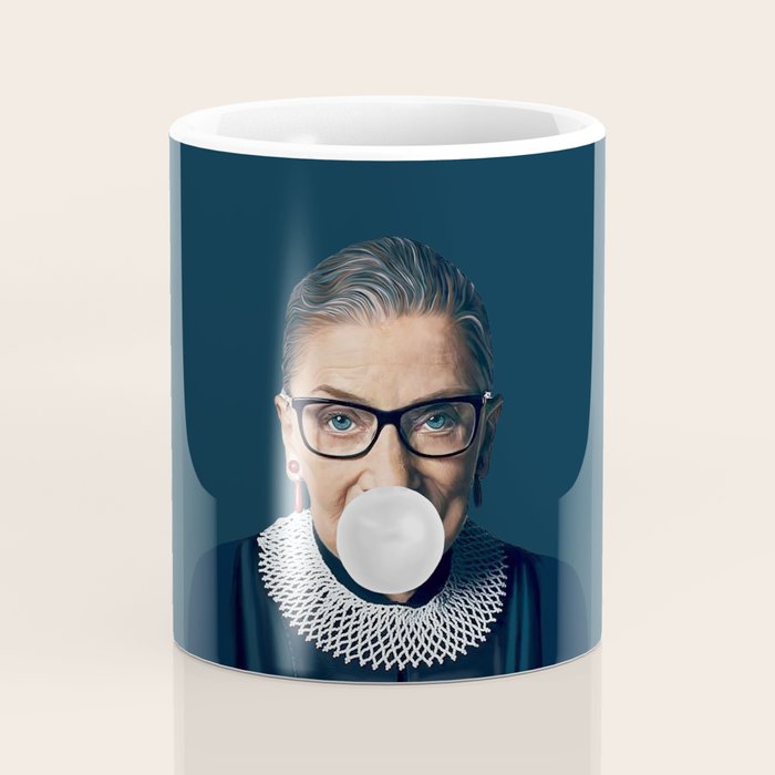 Ruth Bader Ginsburg Blowing White Bubble gum Coffee Mug Gallery Image 4