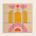 Geometric Shapes 203 Wood Wall Art Gallery Image 1