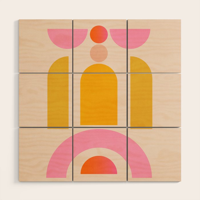 Geometric Shapes 203 Wood Wall Art Gallery Image 1