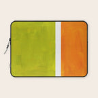 Retro Lime Green Minimalist Abstract Color Block Rothko Midcentury Modern Art Laptop Sleeve Gallery Image 1