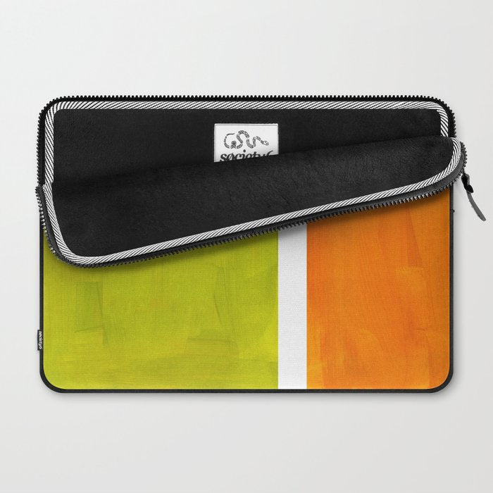 Retro Lime Green Minimalist Abstract Color Block Rothko Midcentury Modern Art Laptop Sleeve Gallery Image 2