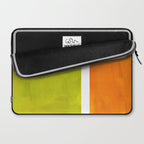 Retro Lime Green Minimalist Abstract Color Block Rothko Midcentury Modern Art Laptop Sleeve Gallery Image 2