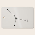 Cancer Zodiac Star Constellation Line Art White Cutting Board Gallery Image 1
