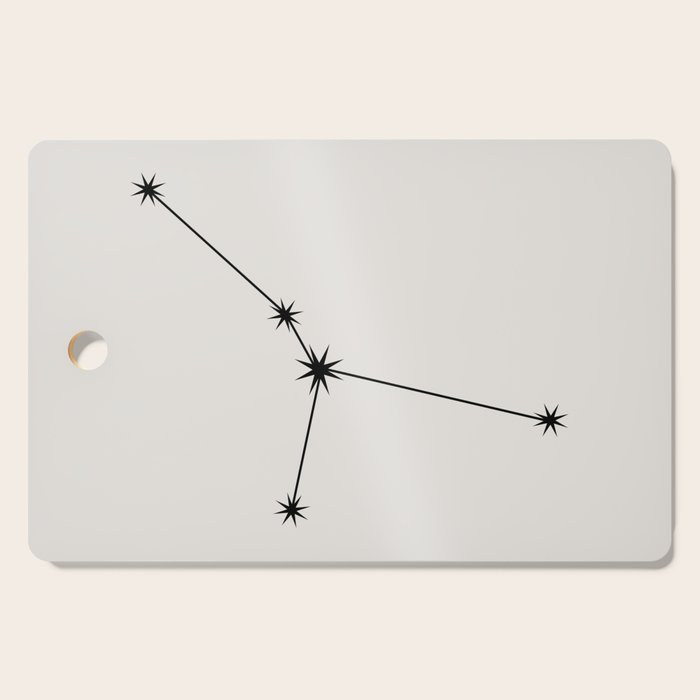 Cancer Zodiac Star Constellation Line Art White Cutting Board Gallery Image 1