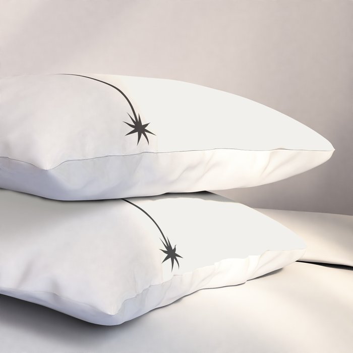 Cancer Zodiac Star Constellation Line Art White Pillow Sham Gallery Image 3