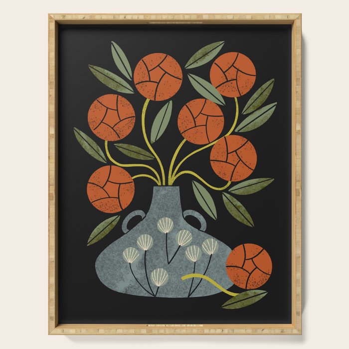 Roses and Blue Vase Serving Tray Gallery Image 1