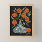 Roses and Blue Vase Mini Art Print Gallery Image 1