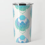 Egyptian Scarab - Turquoise OmbrÃ© Travel Mug Gallery Image 1