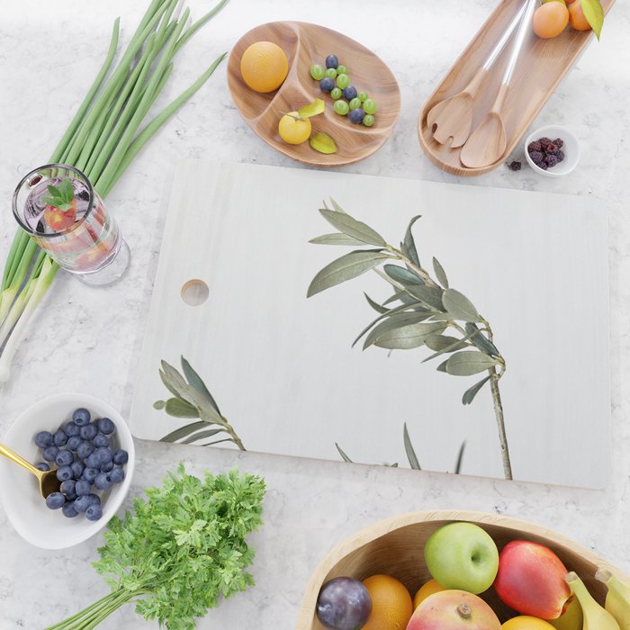 Green Olive Tree Leaves Photo | Botanical Spain Art Print Tenerife Island Nature Travel Photography Cutting Board Gallery Image 2