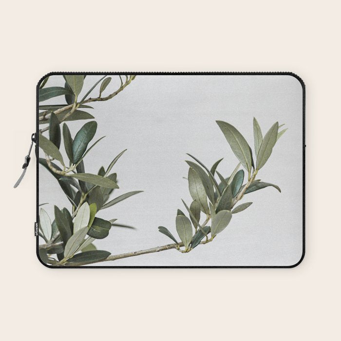 Green Olive Tree Leaves Photo | Botanical Spain Art Print Tenerife Island Nature Travel Photography Laptop Sleeve Gallery Image 1